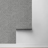 SG12406 geometric peel and stick wallpaper roll from Stacy Garcia Home