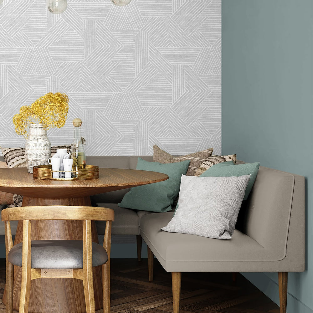 
                  
                    SG12408 geometric peel and stick wallpaper breakfast nook from Stacy Garcia Home
                  
                