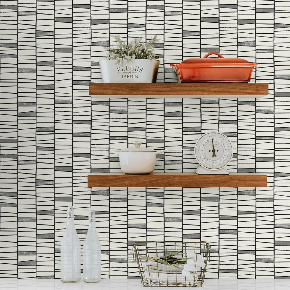 
                  
                    SG12500 striped peel and stick wallpaper backsplash from Stacy Garcia
                  
                