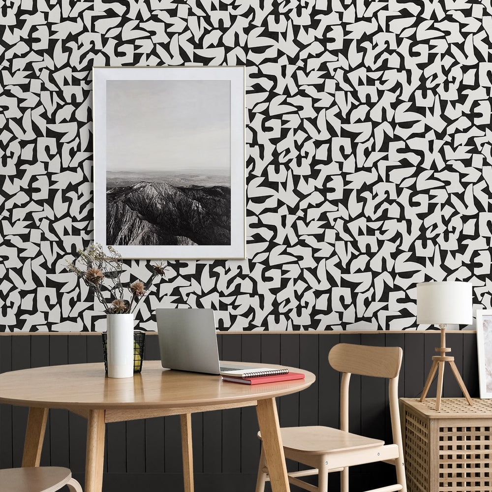 
                  
                    SG12800 abstract geometric peel and stick wallpaper dining room from Stacy Garcia
                  
                