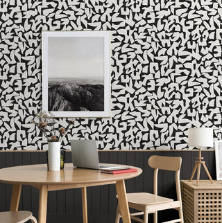 SG12800 abstract geometric peel and stick wallpaper dining room from Stacy Garcia