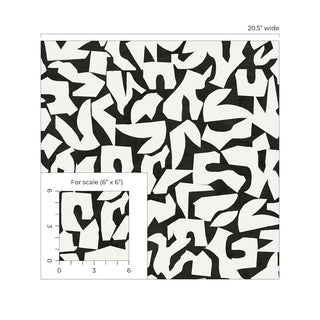 SG12800 abstract geometric peel and stick wallpaper scale from Stacy Garcia