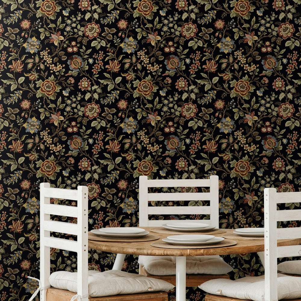 
                  
                    SG13001 jacobean floral peel and stick wallpaper kitchen table from The Sojourn Collection by Stacy Garcia
                  
                