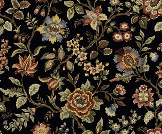 SG13001 jacobean floral peel and stick wallpaper from The Sojourn Collection by Stacy Garcia