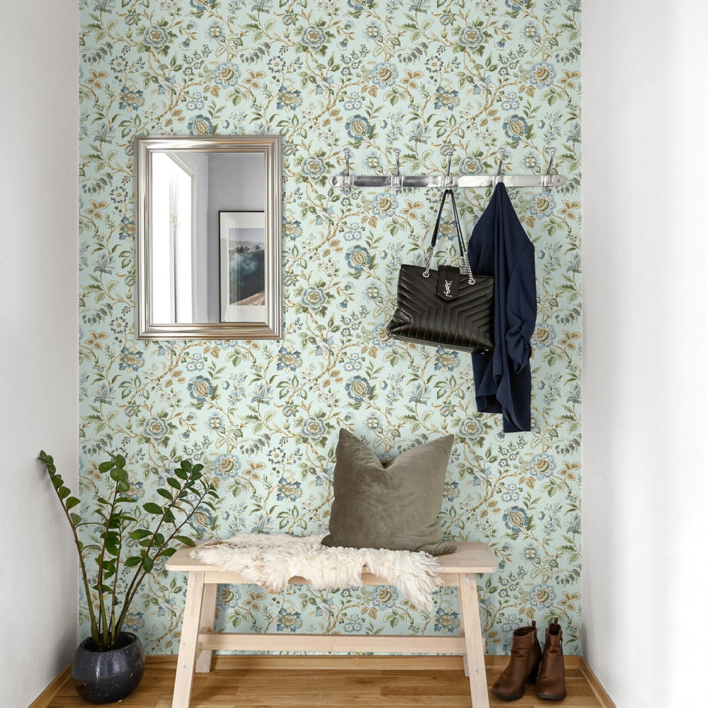 
                  
                    SG13004 jacobean floral peel and stick wallpaper foyer from The Sojourn Collection by Stacy Garcia
                  
                
