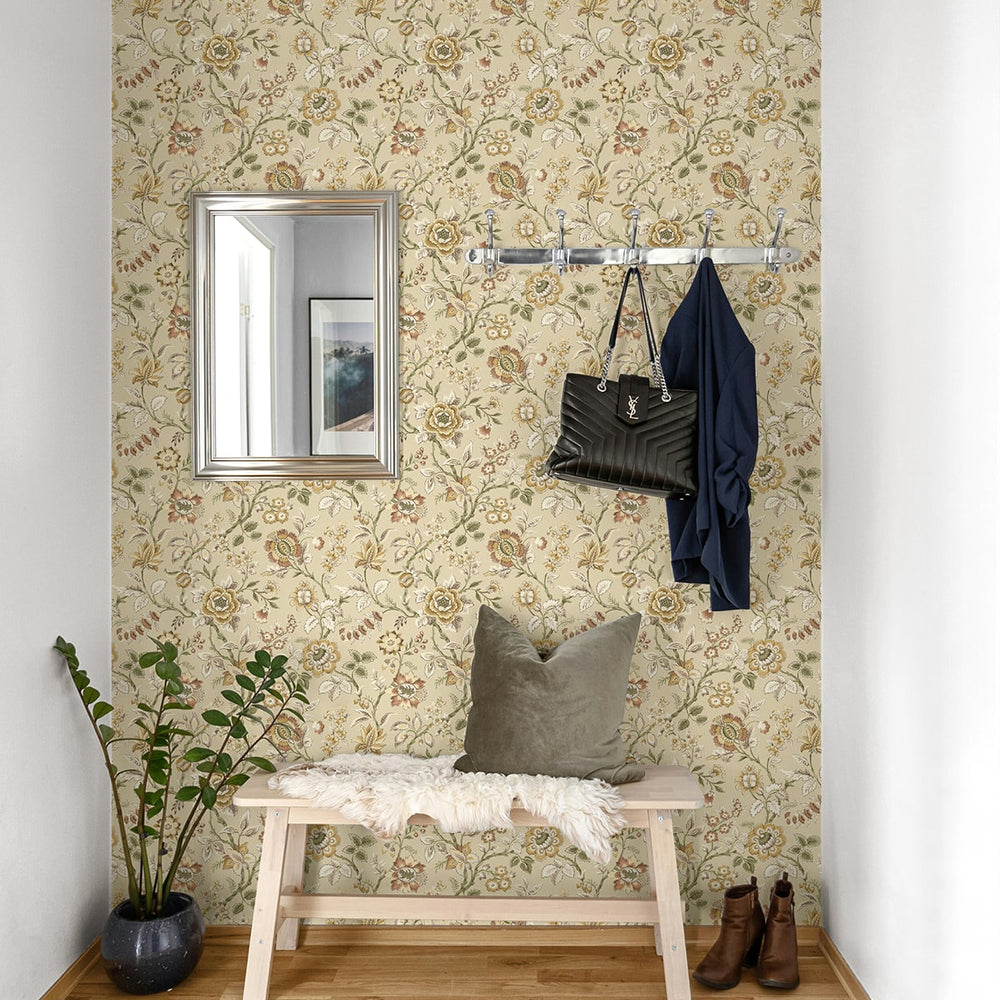 
                  
                    SG13006 jacobean floral peel and stick wallpaper wood floor from The Sojourn Collection by Stacy Garcia
                  
                