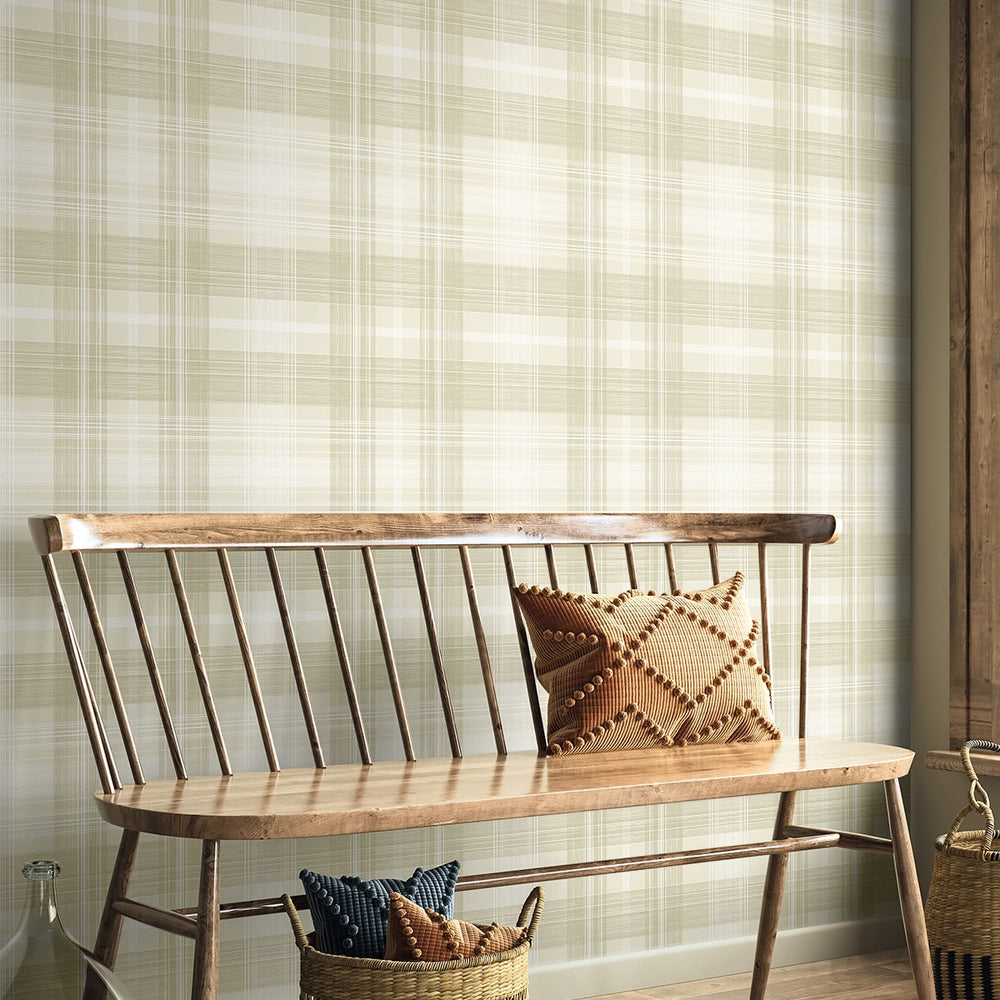 
                  
                    SG13107 plaid peel and stick wallpaper entryway bench from The Sojourn Collection by Stacy Garcia
                  
                