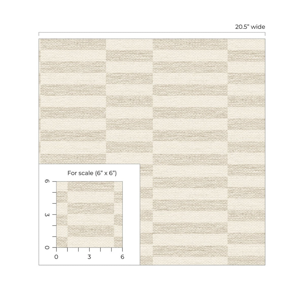 
                  
                    SG13207 faux woven stripe neutral peel and stick wallpaper scale from The Sojourn Collection by Stacy Garcia
                  
                