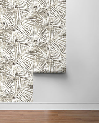 SG13408 palm leaf peel and stick wallpaper roll from The Sojourn Collection by Stacy Garcia Home