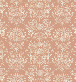 pink botanical peel and stick wallpaper from Loomwell Home Goods