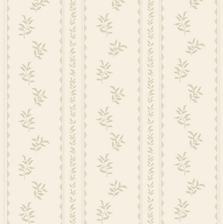 beige botanical stripe peel and stick wallpaper from Loomwell Home Goods