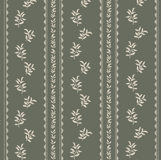 green botanical stripe peel and stick wallpaper from Loomwell Home Goods