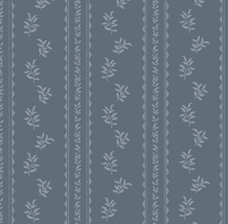 blue botanical stripe peel and stick wallpaper from Loomwell Home Goods