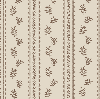 brown botanical stripe peel and stick wallpaper from Loomwell Home Goods