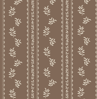 brown botanical stripe peel and stick wallpaper from Loomwell Home Goods