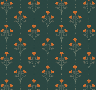 green floral peel and stick wallpaper from Loomwell Home Goods
