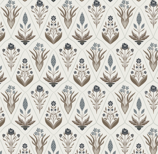 white floral peel and stick wallpaper from Loomwell Home Goods