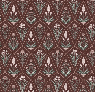 red floral peel and stick wallpaper from Loomwell Home Goods
