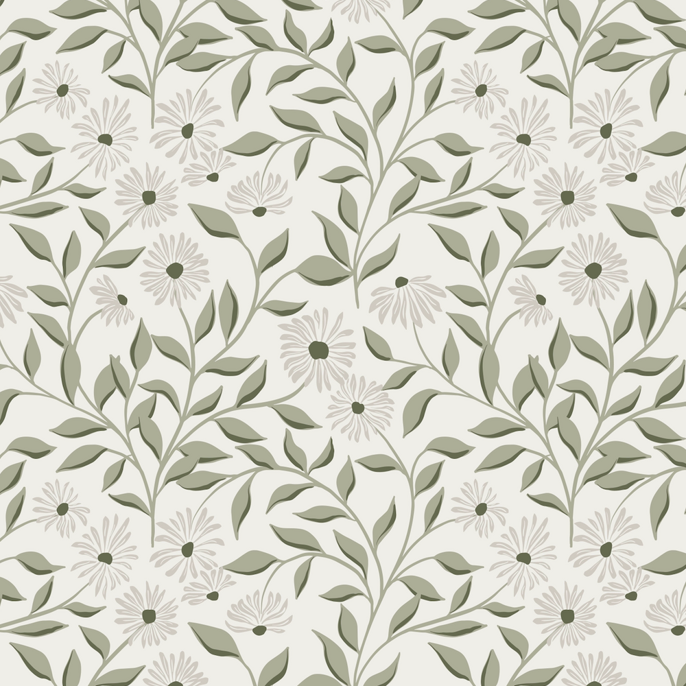 
                  
                    green floral peel and stick wallpaper from Loomwell Home Goods
                  
                