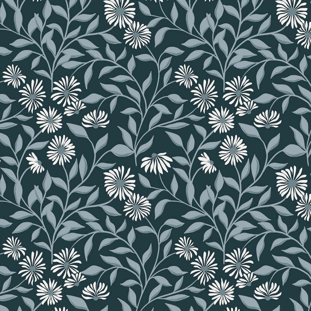 
                  
                    blue floral peel and stick wallpaper from Loomwell Home Goods
                  
                
