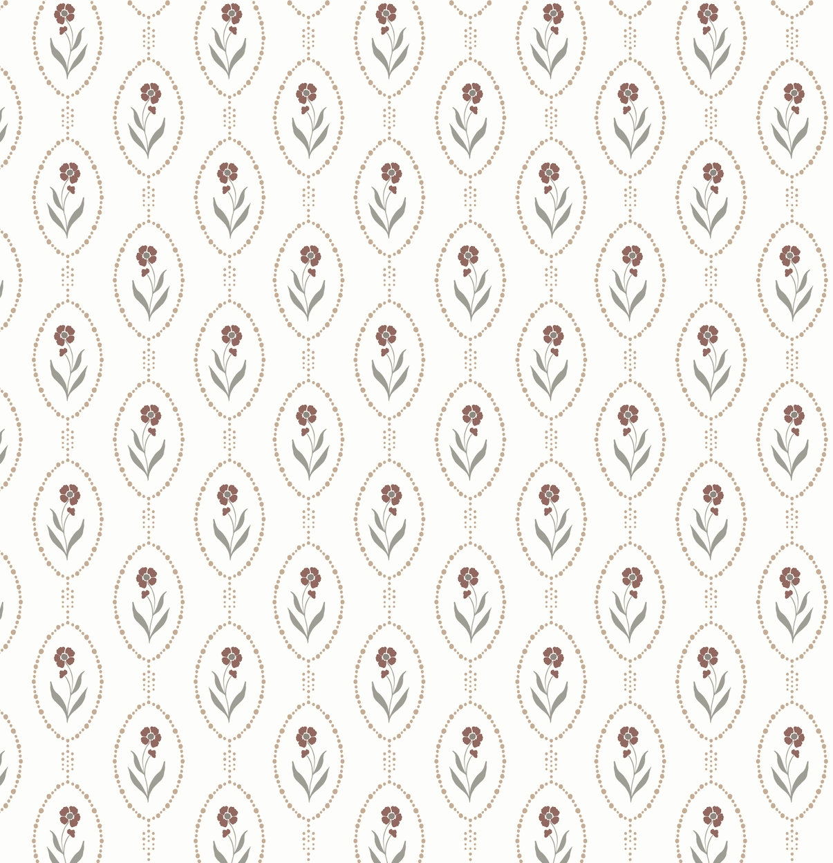 floral emblem peel and stick wallpaper from Loomwell Home Goods