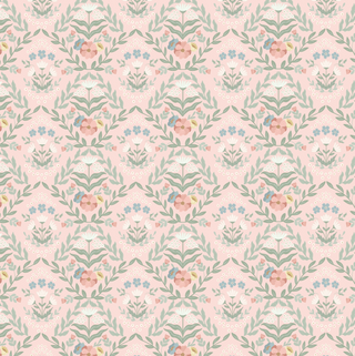 Pink Zuri Floral Peel and Stick Wallpaper from Say Decor