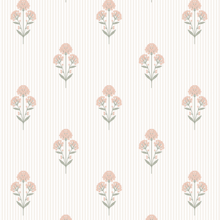 Susannah Pink Floral Peel and Stick Wallpaper from Say Decor