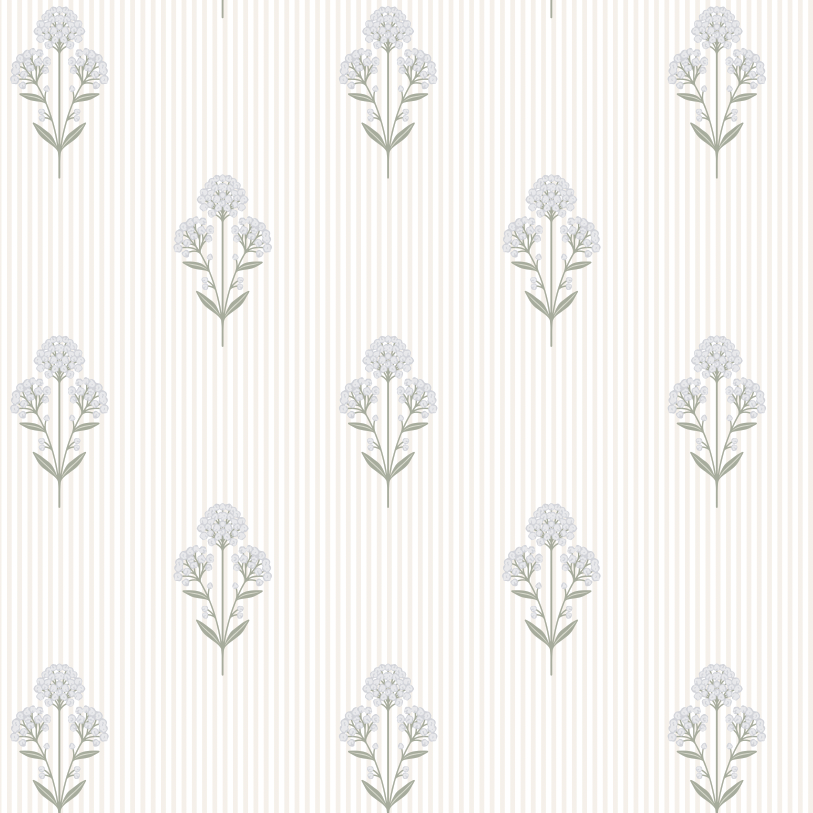 Susannah Neutral Floral Peel and Stick Wallpaper from Say Decor