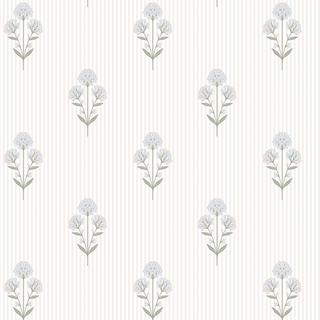 Susannah Neutral Floral Peel and Stick Wallpaper from Say Decor