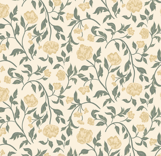 yellow floral peel and stick wallpaper from Loomwell Home Goods