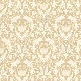 yellow damask floral peel and stick wallpaper from Loomwell Home Goods