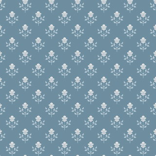 blue floral peel and stick wallpaper from Loomwell Home Goods