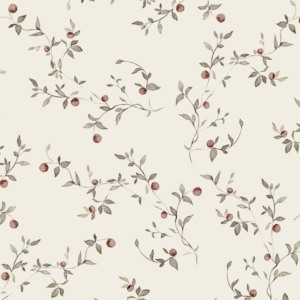 botanical peel and stick wallpaper from Loomwell Home Goods