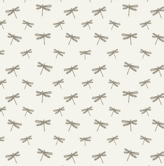 Cream Harlan Dragonfly Peel and Stick Wallpaper from Say Decor