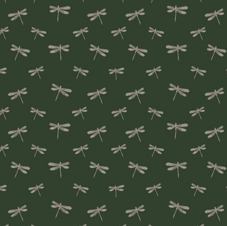 Green Harlan Dragonfly Peel and Stick Wallpaper from Say Decor