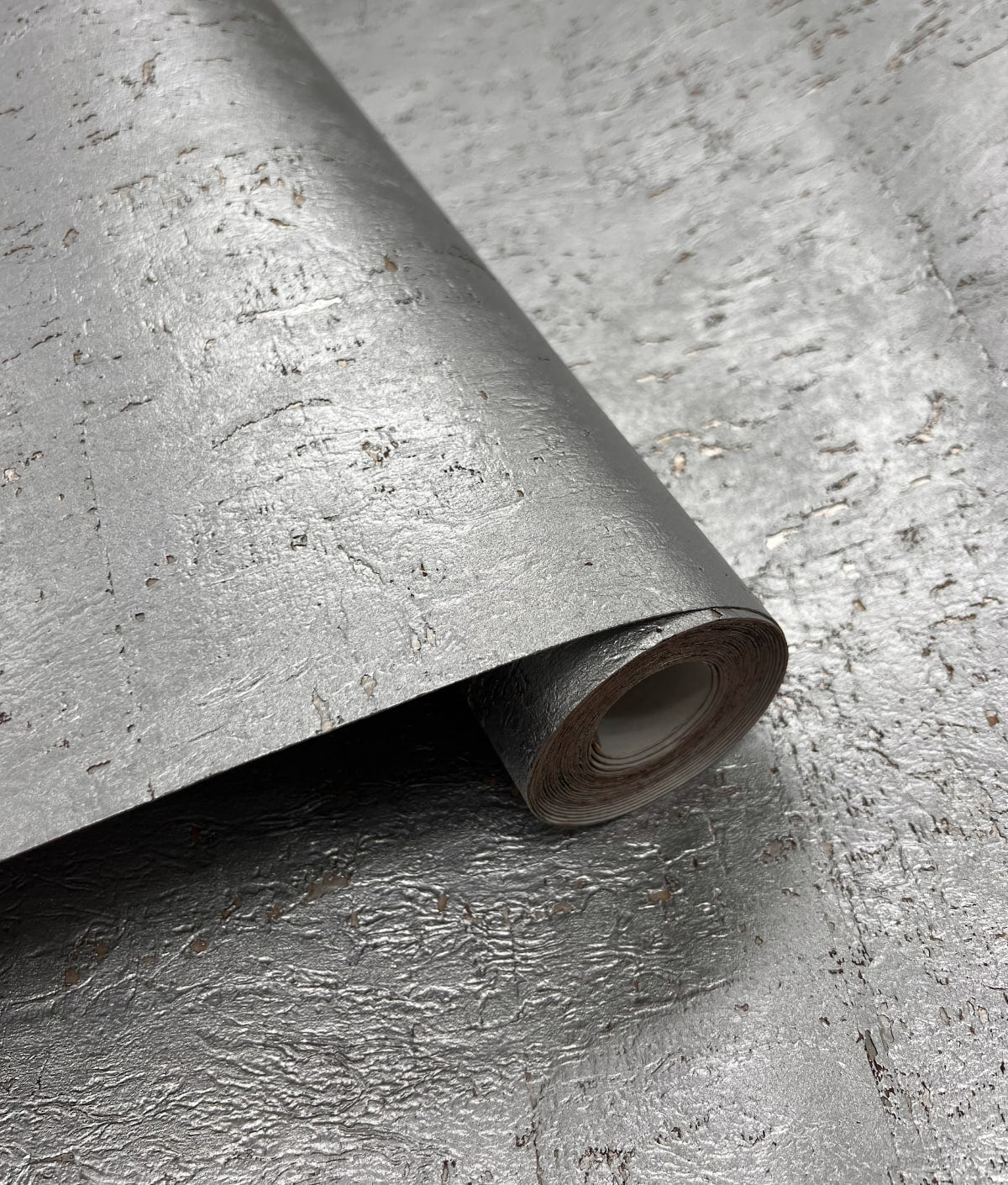Silver Cork Grasscloth Unpasted Wallpaper Roll at Say Decor
