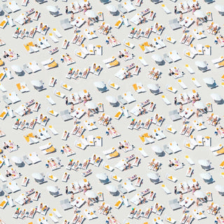 Mitchell Black Gray Malin The Sunbathers Wallpaper at Say Decor