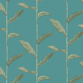 Mitchell Black Stalks Botanical Wallpaper in shade Jewel at Say Decor 