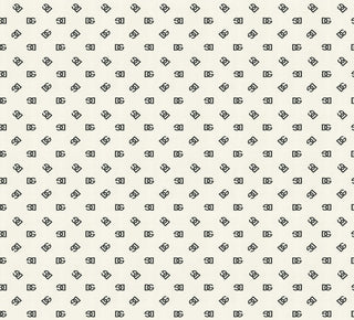 Dolce & Gabbana Casa DG Mediano logo vinyl wallpaper in shade Porcelain & Black