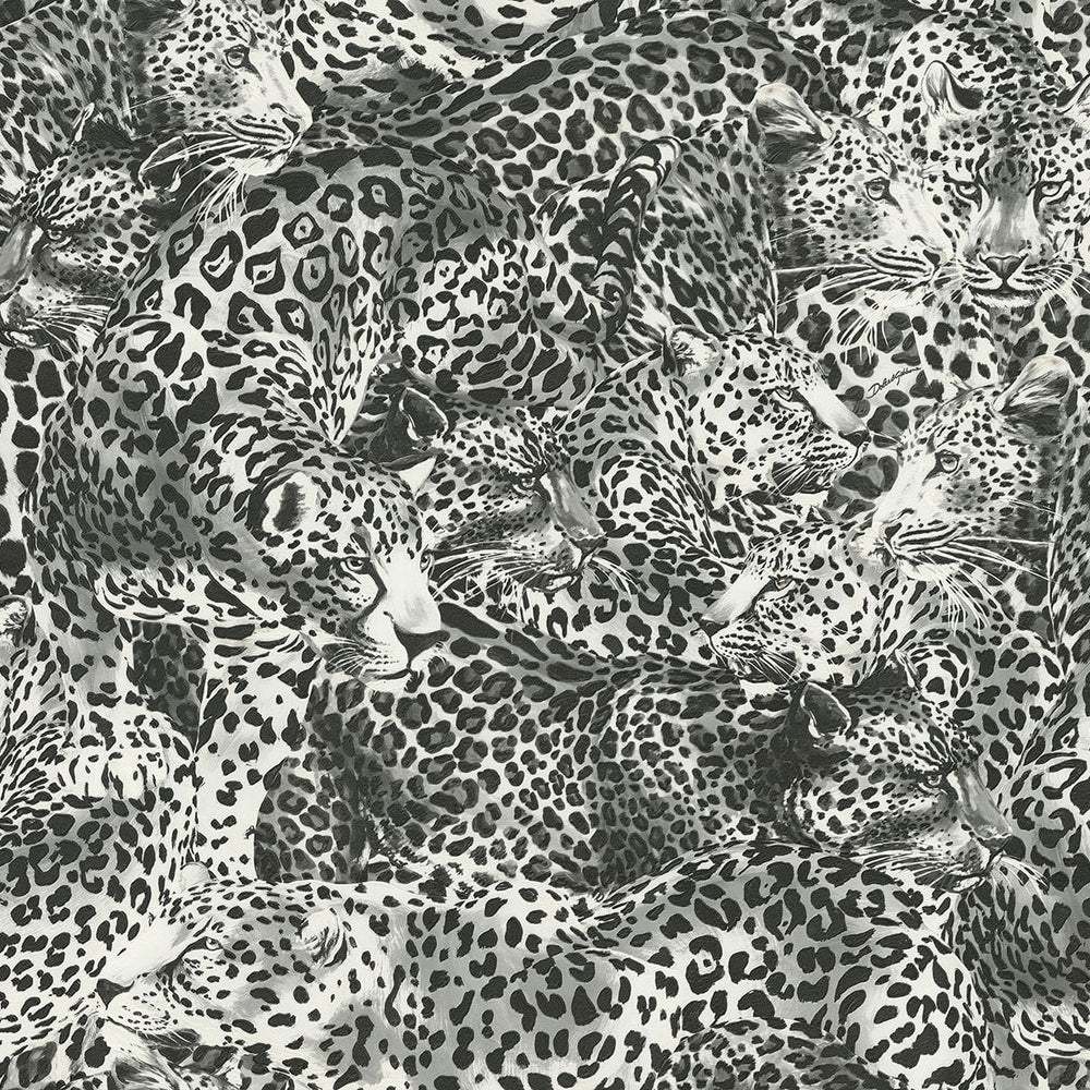 
                  
                    Dolce & Gabbana Casa Leopardo Incognito vinyl animal wallpaper in shade Greyscale
                  
                