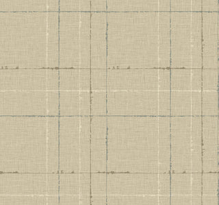 TH90105 Fibers and Threads Gorton Plaid Embossed Vinyl Unpasted Wallpaper from Say Decor