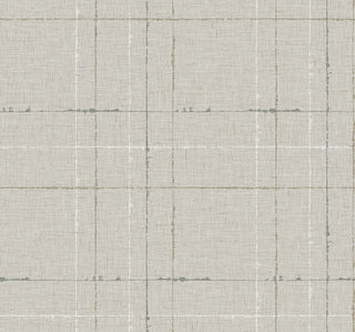 TH90108 Fibers and Threads Gorton Plaid Embossed Vinyl Unpasted Wallpaper from Say Decor