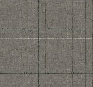 TH90110 Fibers and Threads Gorton Plaid Embossed Vinyl Unpasted Wallpaper from Say Decor