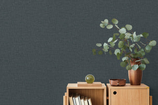 TH90215 Fibers and Threads Stretford Faux Linen Embossed Vinyl Unpasted Wallpaper Decor from Say Decor