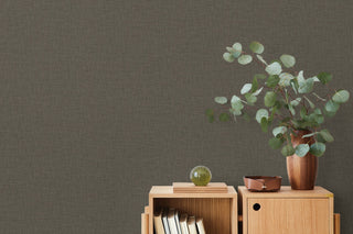 TH90222 Fibers and Threads Stretford Faux Linen Embossed Vinyl Unpasted Wallpaper Decor from Say Decor