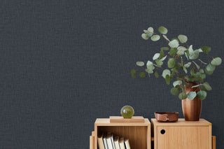 TH90230 Fibers and Threads Stretford Faux Linen Embossed Vinyl Unpasted Wallpaper Decor from Say Decor