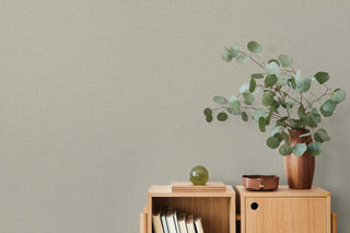 TH90231 Fibers and Threads Stretford Faux Linen Embossed Vinyl Unpasted Wallpaper Decor from Say Decor