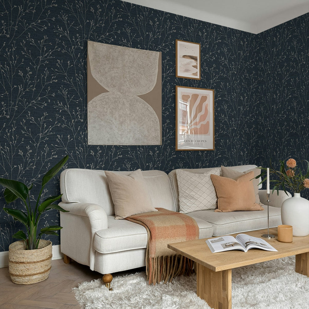 
                  
                    TH90302 botanical textured vinyl wallpaper living room from the Fibers and Threads collection by Seabrook Designs
                  
                