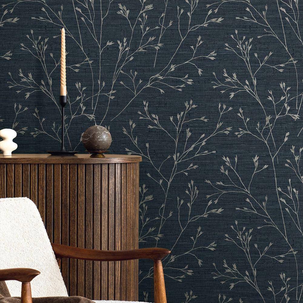 
                  
                    TH90302 botanical textured vinyl wallpaper entryway from the Fibers and Threads collection by Seabrook Designs
                  
                