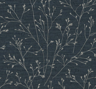 TH90302 botanical textured vinyl wallpaper from the Fibers and Threads collection by Seabrook Designs